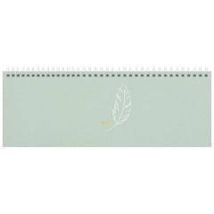 Querterminbuch Premium Young Line 2027 „Feather“ | 29,7×10,5 cm, Textil