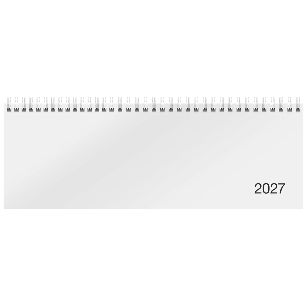 Querterminbuch Mod. Sequenz 2027 | 29,7×10,5 cm, Karton, weiß