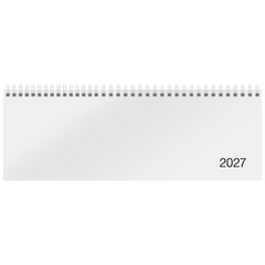 Querterminbuch Mod. Sequenz 2027 | 29,7×10,5 cm, Karton, weiß