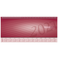 Querterminbuch Mod. Sequenz 2027 | 29,7×10,5 cm, Karton, bordeaux