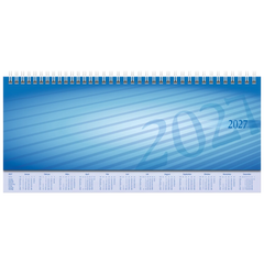 Querterminbuch Mod. Sequenz 2027 | 29,7×10,5 cm, Karton, blau