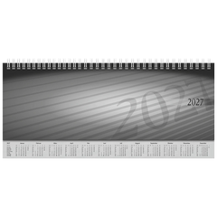 Querterminbuch Mod. Sequenz 2027 | 29,7×10,5 cm, Karton, schwarz