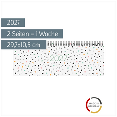 Querterminbuch Mod. Sequenz 2027 „Confetti“ | 29,7×10,5 cm, Karton