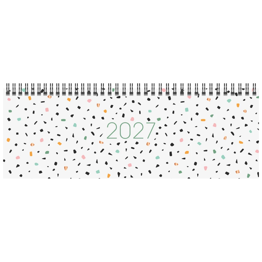 Querterminbuch Mod. Sequenz 2027 „Confetti“ | 29,7×10,5 cm, Karton