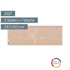 Querterminbuch 2027 „Nature“ | 29,7×10,5 cm, Karton