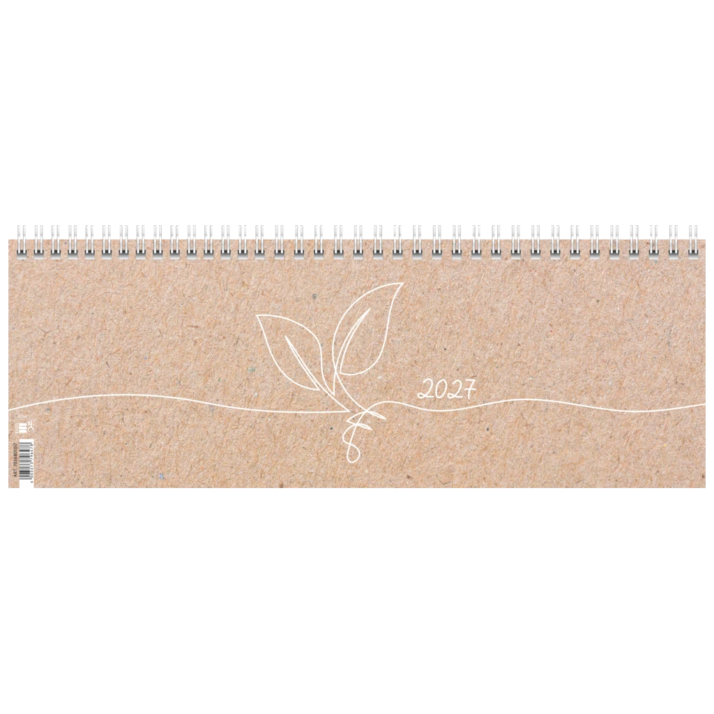 Querterminbuch 2027 „Nature“ | 29,7×10,5 cm, Karton
