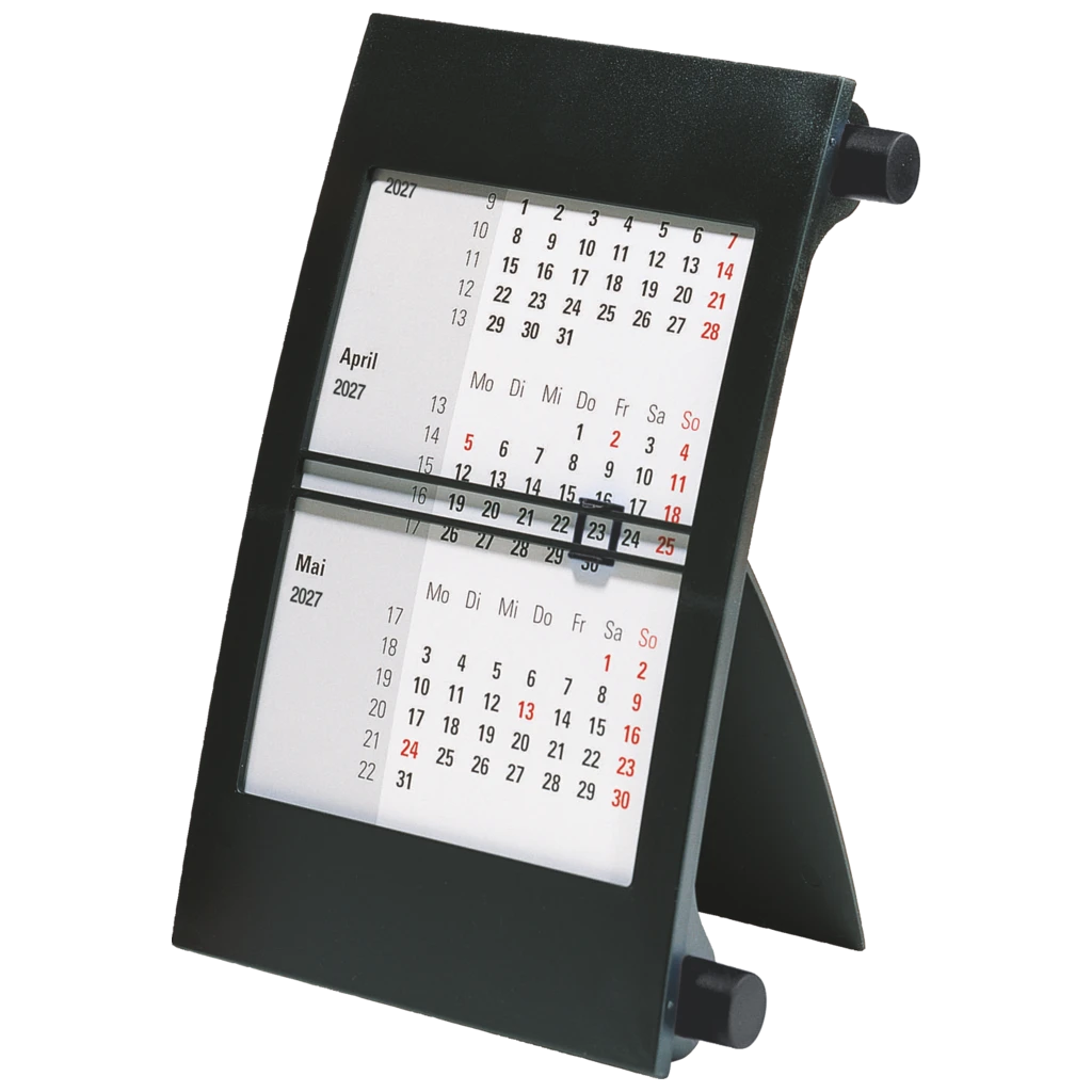 3-Monats-Tischkalender 2027 | 9×12 cm, schwarz