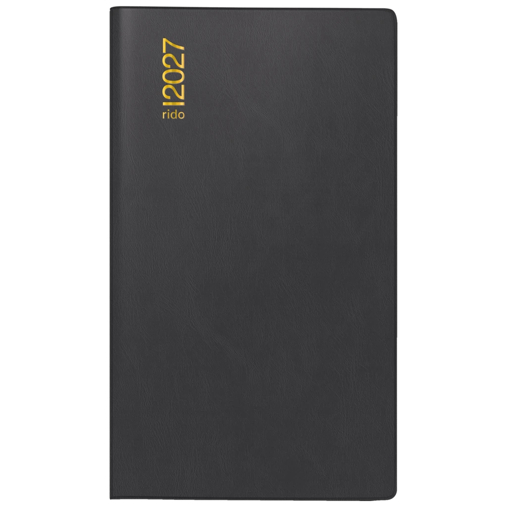 Taschenkalender Mod. TM 11 2027 | A6, Kunststoff, schwarz