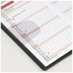Taschenkalender Mod. TM 11 2027 | A6, Kunststoff, schwarz