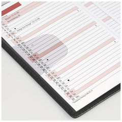 Taschenkalender Mod. TM 12 2027 | A6, Kunstleder, schwarz