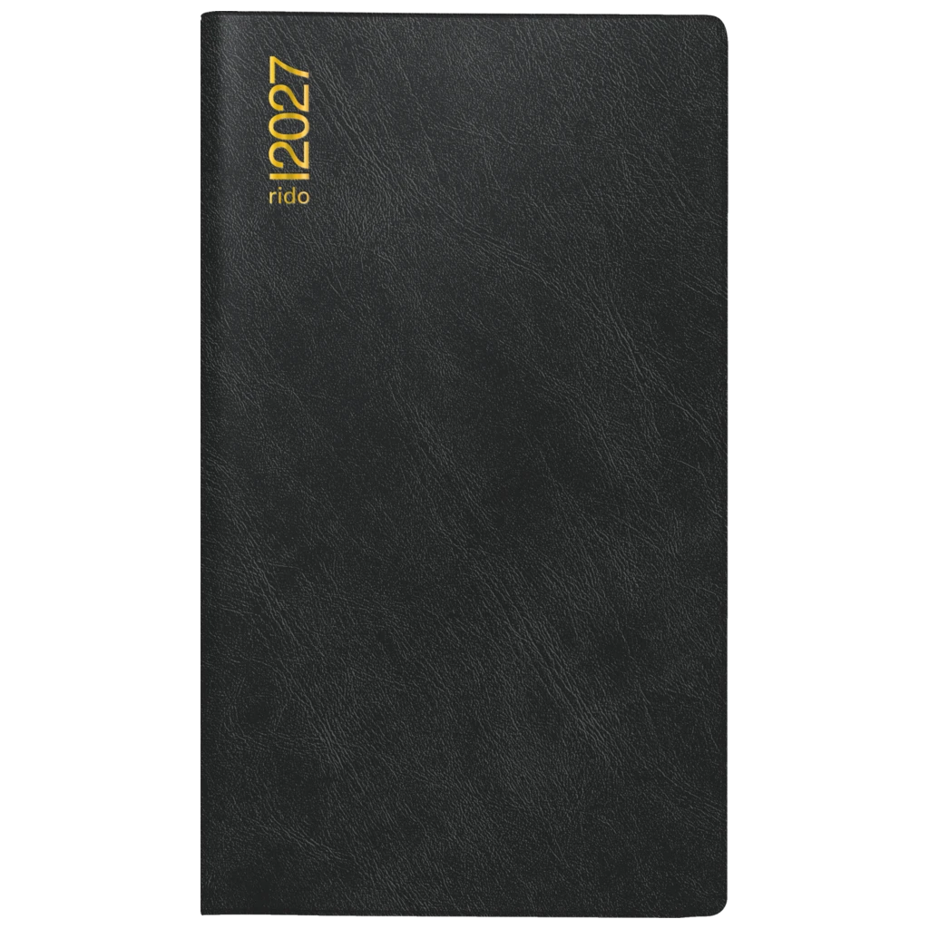 Taschenkalender Mod. Miniplaner d 15 2027 | A6, Kunststoff, schwarz