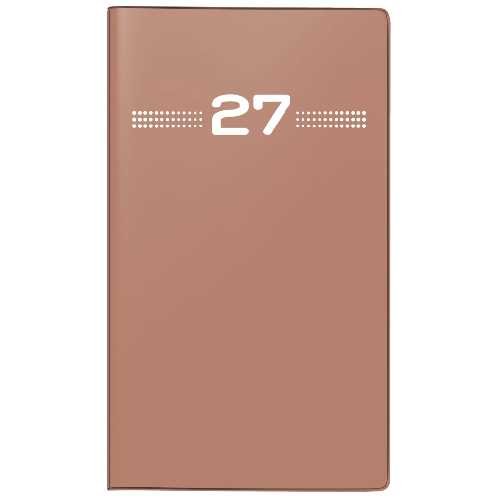 Taschenkalender Mod. Miniplaner d 15 2027 | A6, Kunststoff, caramel