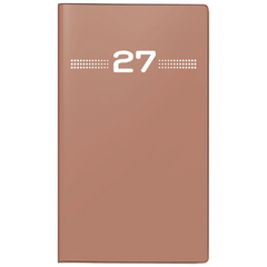 Taschenkalender Mod. Miniplaner d 15 2027 | A6, Kunststoff, caramel