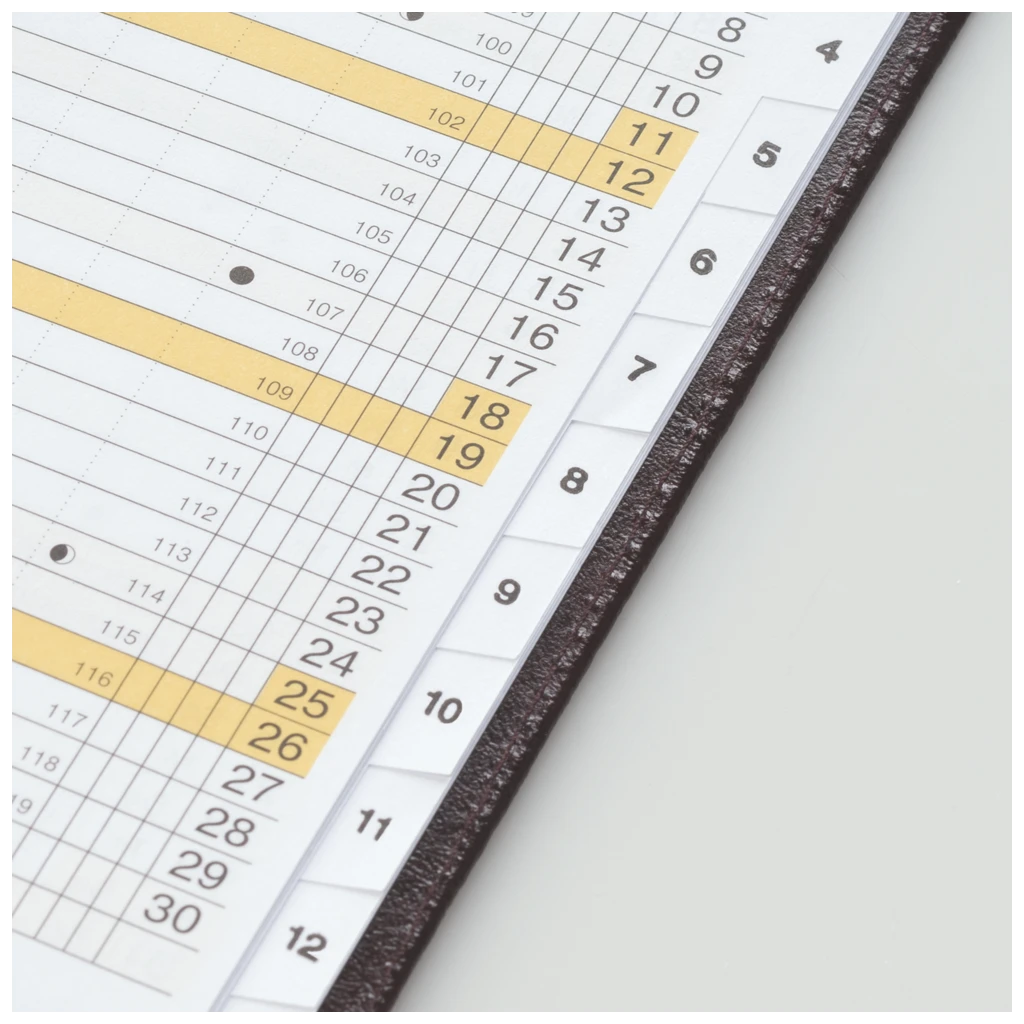 Taschenkalender Mod. M-Planer 2027 | A6, Kunstleder, schwarz