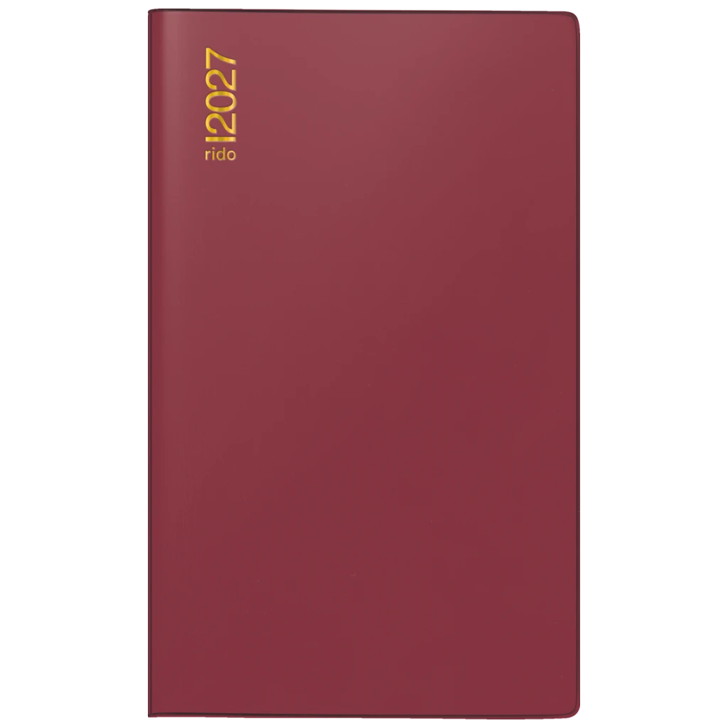 Taschenkalender Mod. M-Planer 2027 | A6, Kunststoff, bordeaux