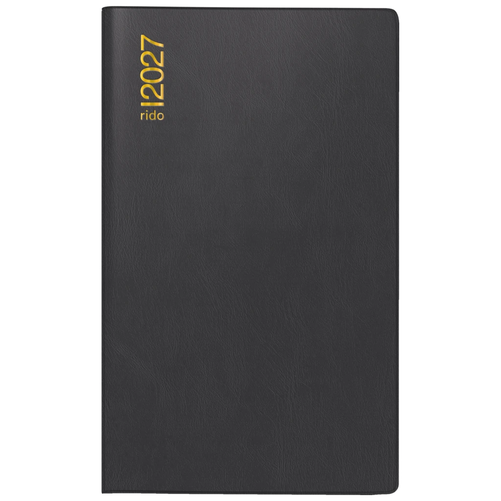 Taschenkalender Mod. uni-planer 2027 | A6, Kunststoff, schwarz