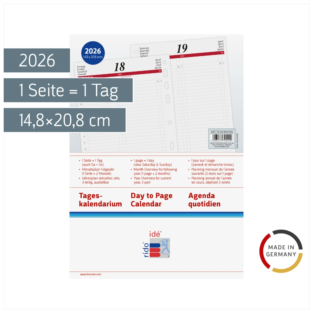 Tageskalendarium Timing 1 2026 | A5