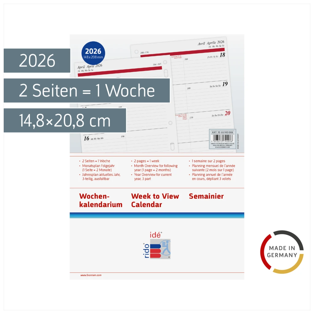 Wochenkalendarium Timing 1 2026 | A5