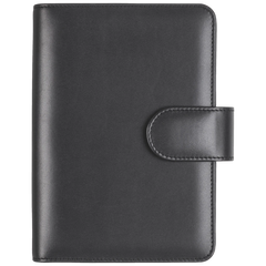 Ringbuch Zeitplansystem Timing 2 | 9,3×17,2 cm, Leder, schwarz