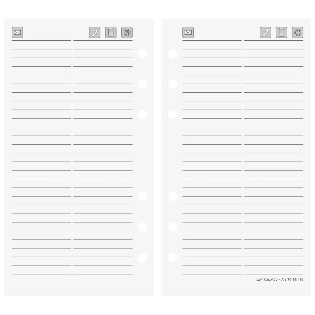 Adressen/Notizen Timing 2 | 9,3×17,2 cm