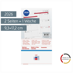 Wochenkalendarium Timing 2 2026 | 9,3×17,2 cm