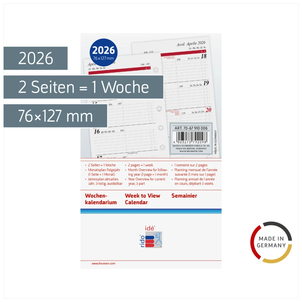 Wochenkalendarium Timing 3 2026 | A7