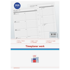 Wochenkalendarium Timeplaner Work 2026 | A5, schwarz