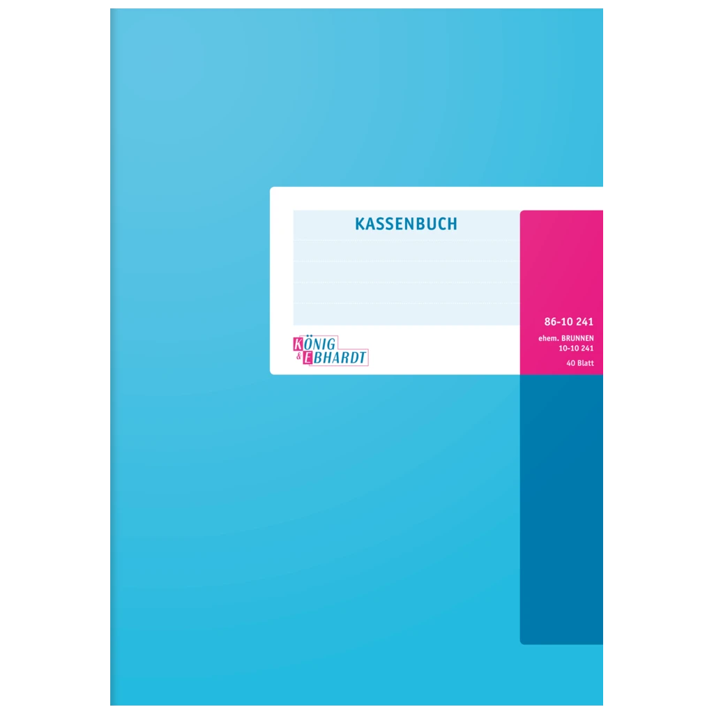 Kassenbuch | A4, 80 Seiten, Karton, magenta/hellblau