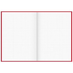 Geschäftsbuch | A4, 192 Seiten, kariert, Kunststoff, rot