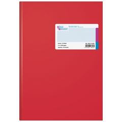Geschäftsbuch | A4, 288 Seiten, kariert, Kunststoff, rot