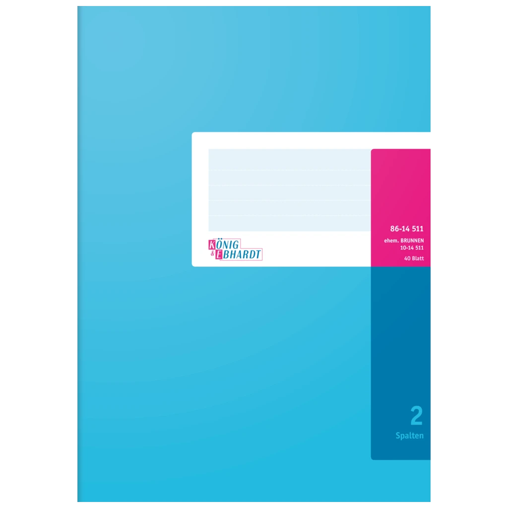 Spaltenbuch | A4, 80 Seiten, 2 Spalten, Karton, magenta/hellblau