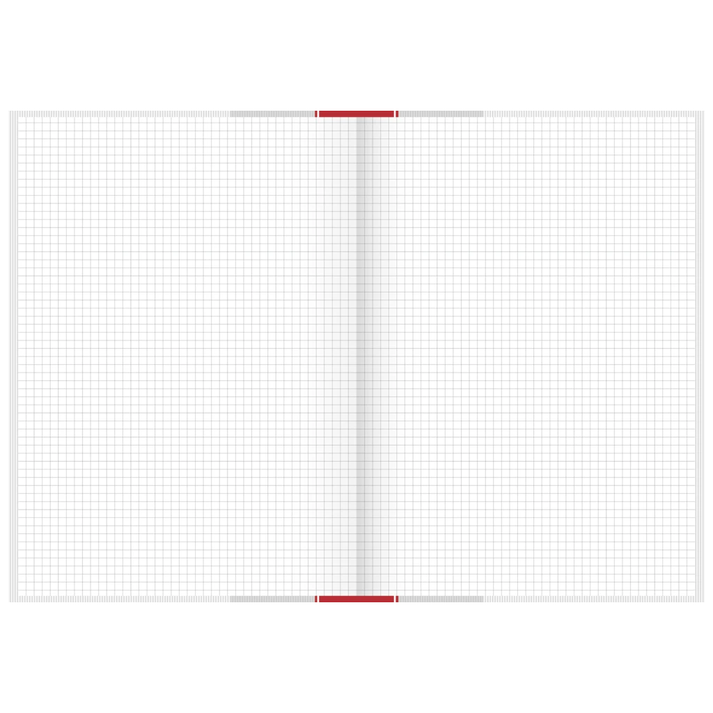Geschäftsbuch | A4, 192 Seiten, kariert, Papier, rot