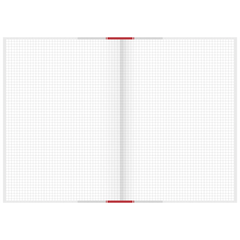 Geschäftsbuch | A4, 192 Seiten, kariert, Papier, rot