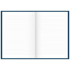 Geschäftsbuch | A5, 192 Seiten, liniert, Kunststoff, blau
