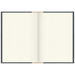 Geschäftsbuch | A5, 384 Seiten, kariert, Kunststoff, grau