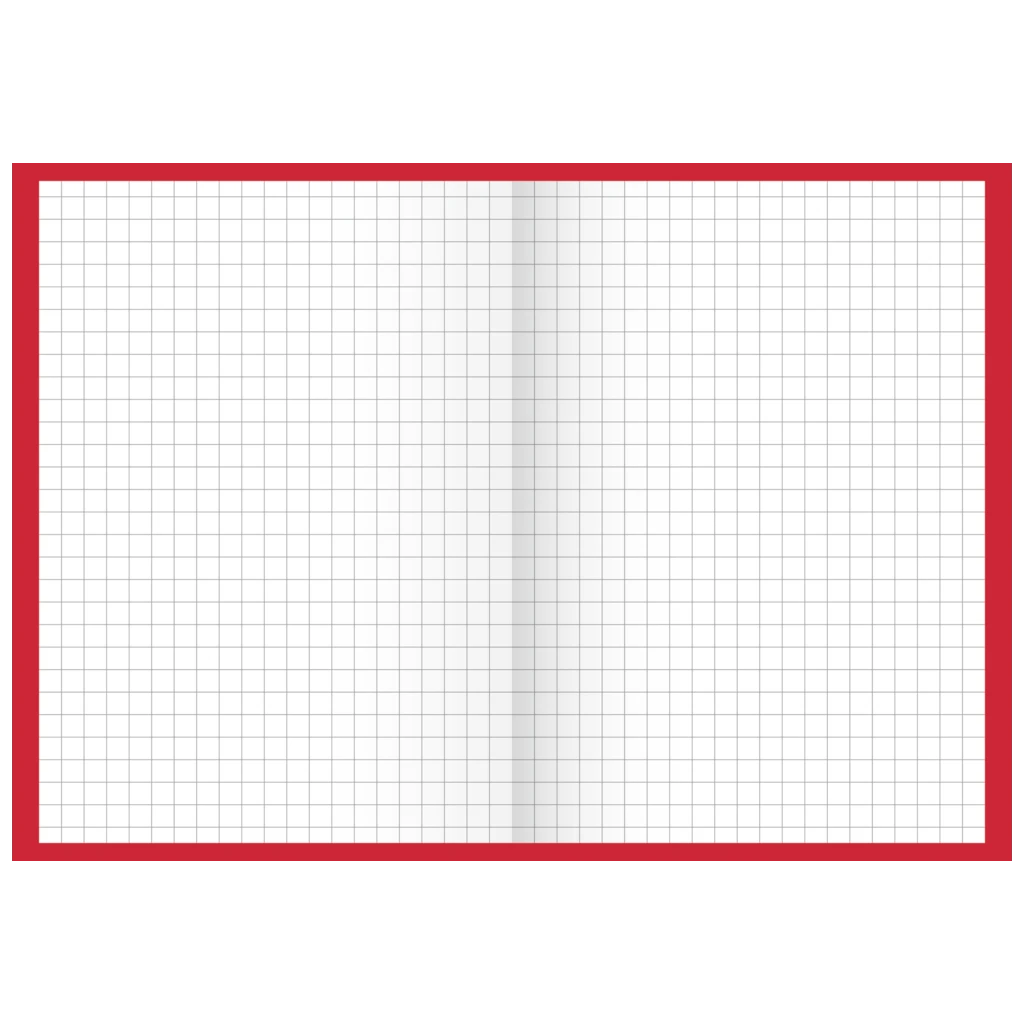 Geschäftsbuch | A6, 192 Seiten, kariert, Kunststoff, rot