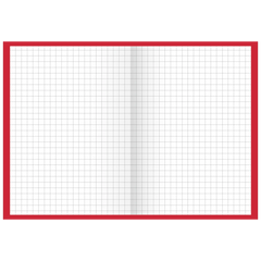 Geschäftsbuch | A6, 192 Seiten, kariert, Kunststoff, rot