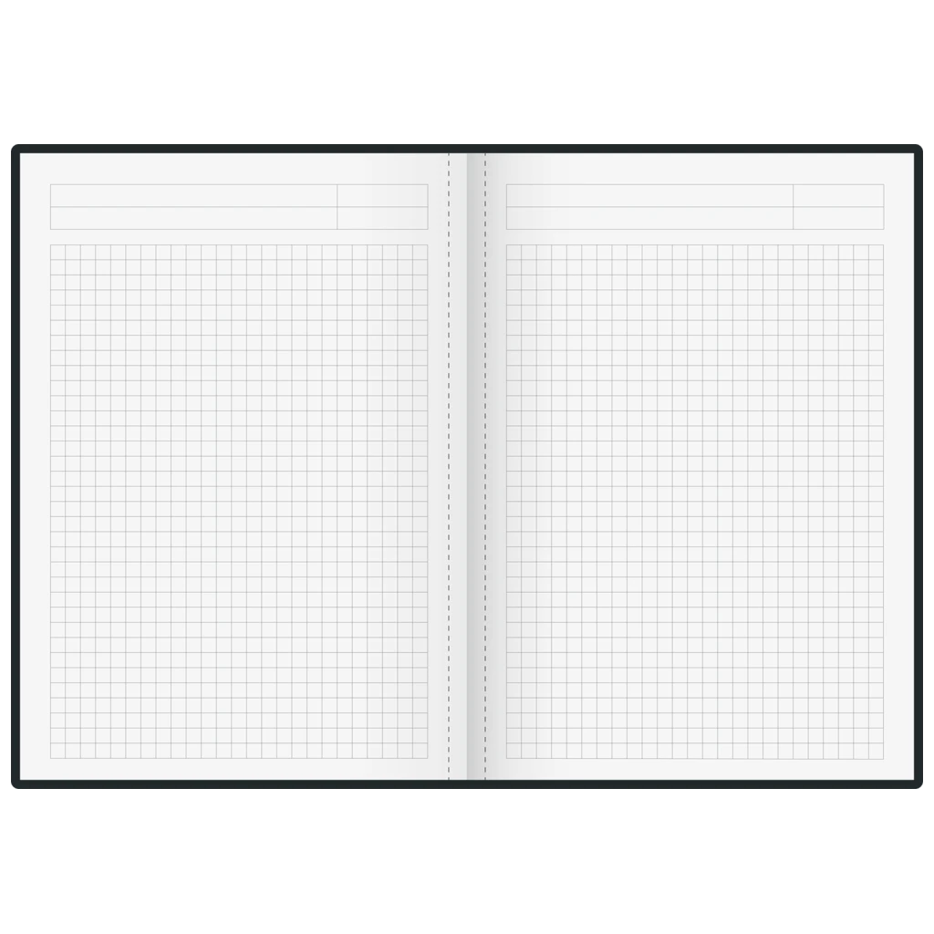 Protokollbuch | A5, kariert, schwarz