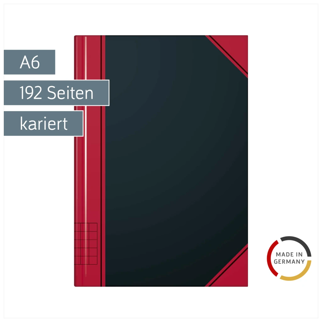Notizbuch Chinabuch | A6, kariert, schwarz
