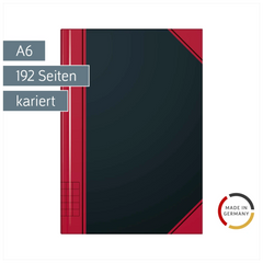 Notizbuch Chinabuch | A6, kariert, schwarz